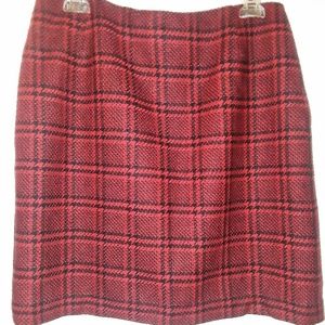 Plaid red and black skirt great for holidays